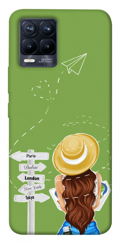 Чохол itsPrint Travel girl для Realme 8, lifestyle, купити оптом з доставкою