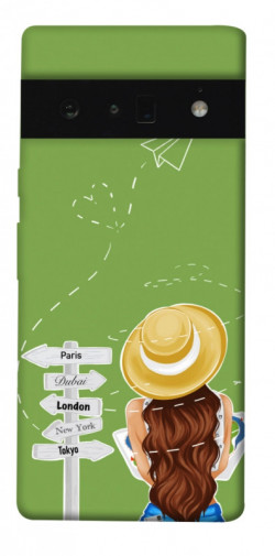 Чехол itsPrint Travel girl для Google Pixel 6 Pro
