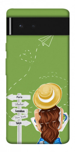 Чехол itsPrint Travel girl для Google Pixel 6