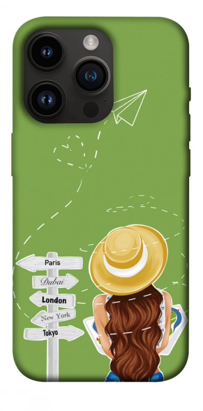 Чехол itsPrint Travel girl для Apple iPhone 14 Pro (6.1"), lifestyle, купить оптом с доставкой