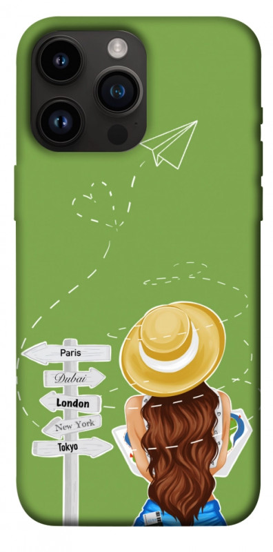 Чехол itsPrint Travel girl для Apple iPhone 14 Pro Max (6.7"), lifestyle, купить оптом с доставкой