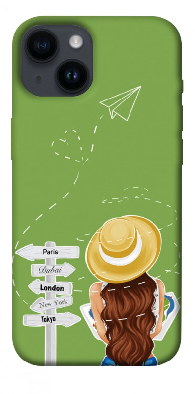 Чехол itsPrint Travel girl для Apple iPhone 14 (6.1"), lifestyle, купить оптом с доставкой