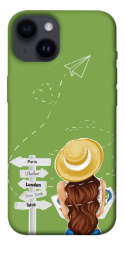 Чохол itsPrint Travel girl для Apple iPhone 14 (6.1")