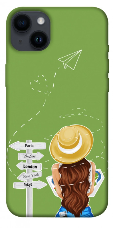 Чехол itsPrint Travel girl для Apple iPhone 14 Plus (6.7"), lifestyle, купить оптом с доставкой