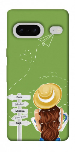 Чехол itsPrint Travel girl для Google Pixel 7