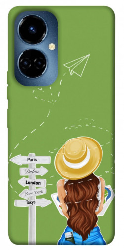 Чехол itsPrint Travel girl для TECNO Camon 19 (CI6n) / 19 Pro (CI8n)