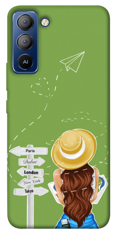 Чехол itsPrint Travel girl для TECNO Pop 5 LTE, lifestyle, купить оптом с доставкой