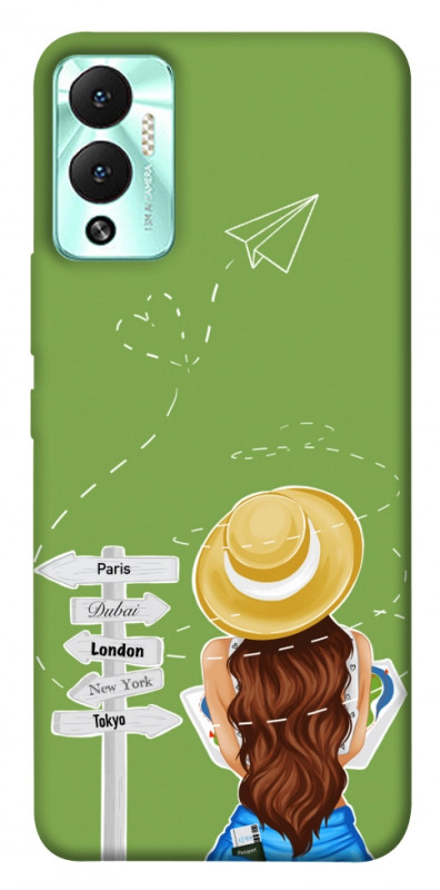 Чехол itsPrint Travel girl для Infinix Hot 12 Play, lifestyle, купить оптом с доставкой