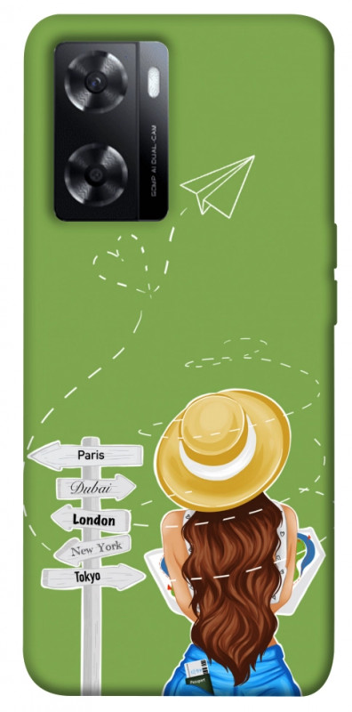 Чехол itsPrint Travel girl для Oppo A57s, lifestyle, купить оптом с доставкой