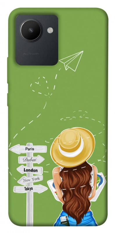 Чехол itsPrint Travel girl для Realme C30, lifestyle, купить оптом с доставкой