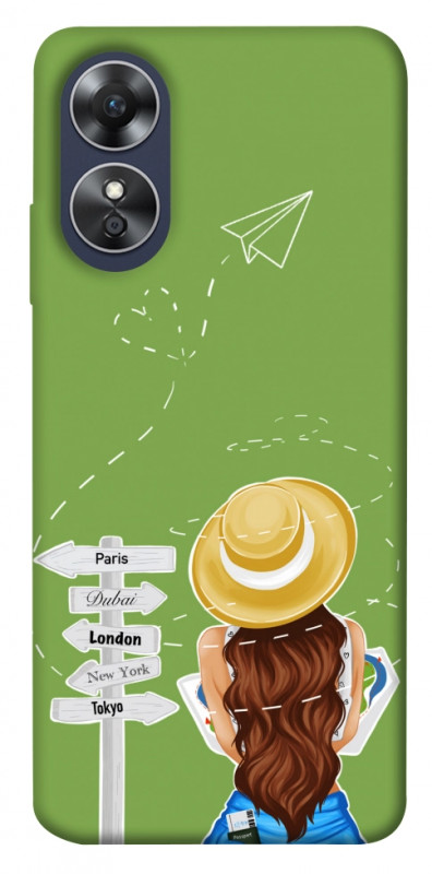 Чехол itsPrint Travel girl для Oppo A17, lifestyle, купить оптом с доставкой