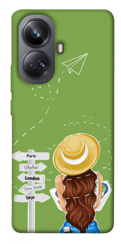 Чехол itsPrint Travel girl для Realme 10 Pro+, lifestyle, купить оптом с доставкой