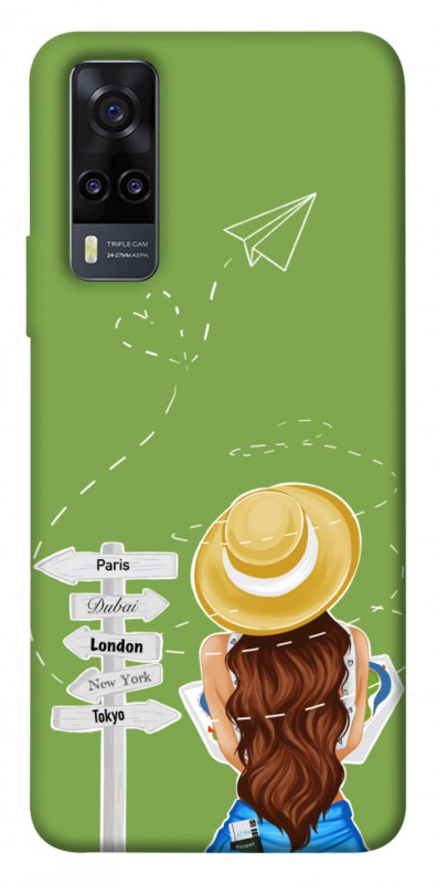 Чехол itsPrint Travel girl для Vivo Y31, lifestyle, купить оптом с доставкой