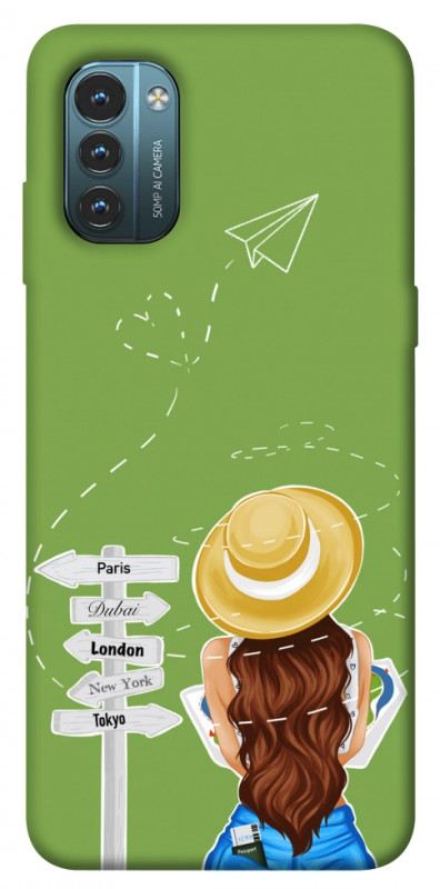 Чехол itsPrint Travel girl для Nokia G21, lifestyle, купить оптом с доставкой
