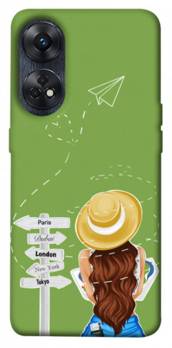 Чехол itsPrint Travel girl для Oppo Reno 8 T 4G
