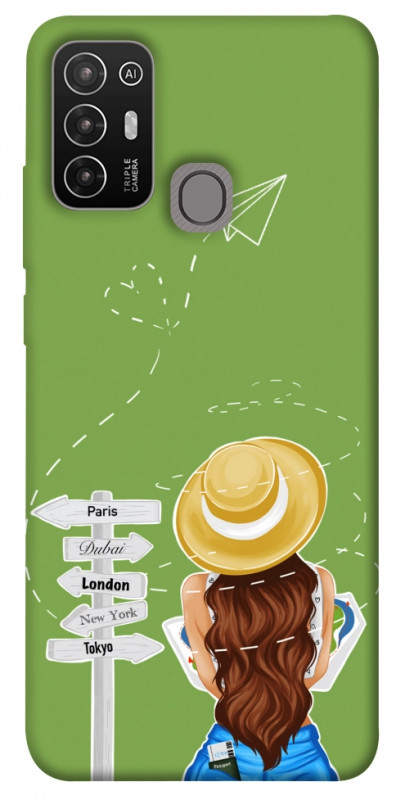 Чехол itsPrint Travel girl для ZTE Blade A52, lifestyle, купить оптом с доставкой