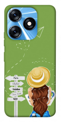Чохол itsPrint Travel girl для TECNO Spark 10 Pro