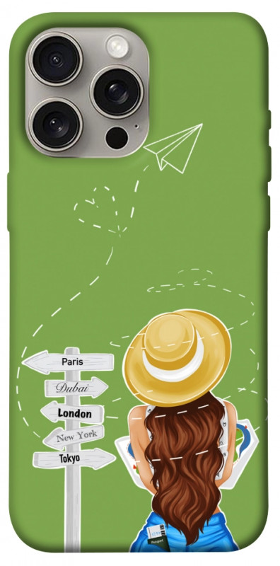 Чехол itsPrint Travel girl для Apple iPhone 15 Pro Max (6.7"), lifestyle, купить оптом с доставкой