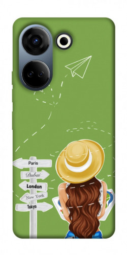 Чехол itsPrint Travel girl для TECNO Camon 20 Pro (CK7n)