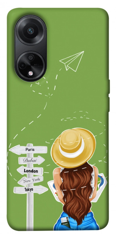 Чехол itsPrint Travel girl для Oppo A58 4G, lifestyle, купить оптом с доставкой