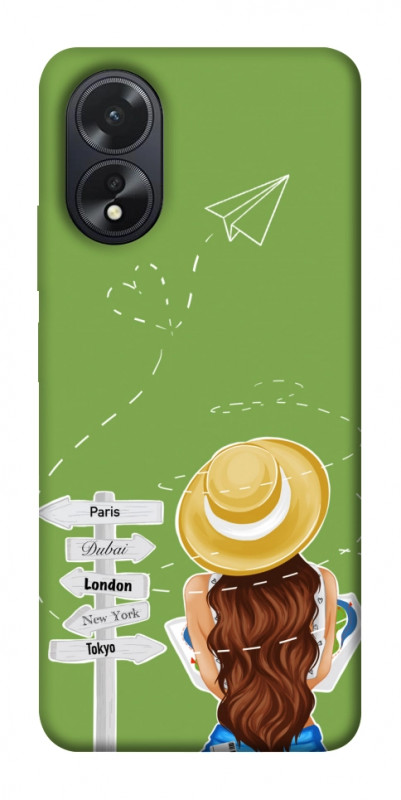 Чехол itsPrint Travel girl для Oppo A38, lifestyle, купить оптом с доставкой
