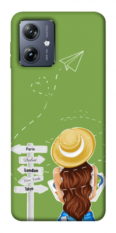 Чехол itsPrint Travel girl для Motorola Moto G54, lifestyle, купить оптом с доставкой