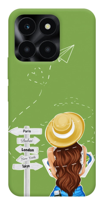 Чехол itsPrint Travel girl для Huawei Honor X6a, lifestyle, купить оптом с доставкой