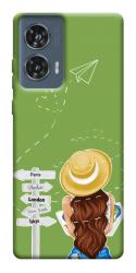 Чохол itsPrint Travel girl для Motorola Edge 50 Fusion