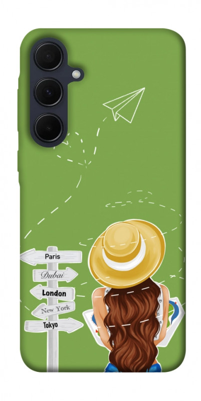 Чохол itsPrint Travel girl для Samsung Galaxy A55, lifestyle, купити оптом з доставкою