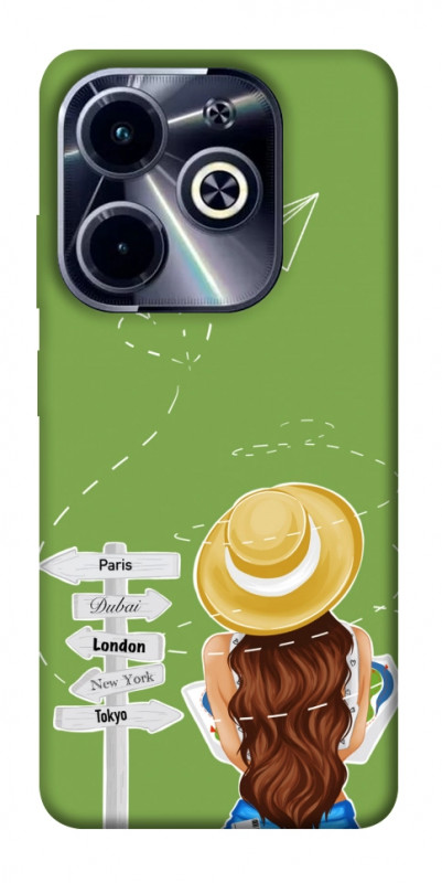 Чехол itsPrint Travel girl для Infinix Hot 40i, lifestyle, купить оптом с доставкой