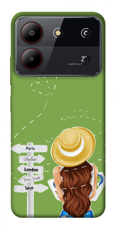 Чехол itsPrint Travel girl для ZTE Blade A54 4G, lifestyle, купить оптом с доставкой