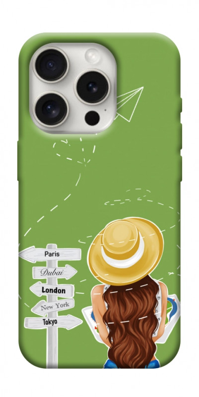 Чехол itsPrint Travel girl для Apple iPhone 16 Pro (6.3"), lifestyle, купить оптом с доставкой