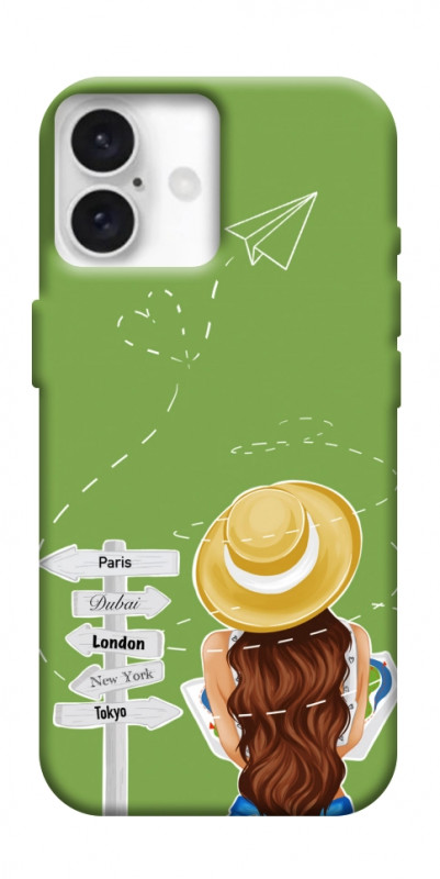 Чехол itsPrint Travel girl для Apple iPhone 16 Plus (6.7"), lifestyle, купить оптом с доставкой