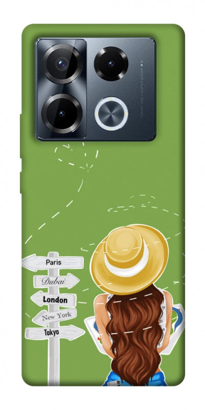 Чехол itsPrint Travel girl для Infinix Note 40 Pro 4G, lifestyle, купить оптом с доставкой
