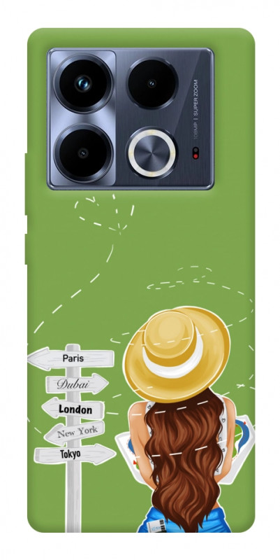 Чехол itsPrint Travel girl для Infinix Note 40 4G, lifestyle, купить оптом с доставкой