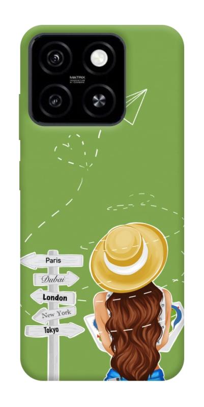 Чехол itsPrint Travel girl для ZTE Blade A55 4G, lifestyle, купить оптом с доставкой