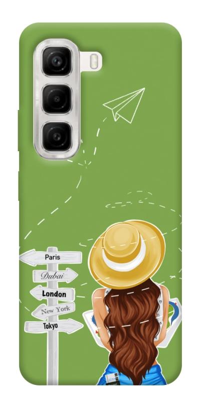 Чехол itsPrint Travel girl для Infinix Hot 50 4G, lifestyle, купить оптом с доставкой