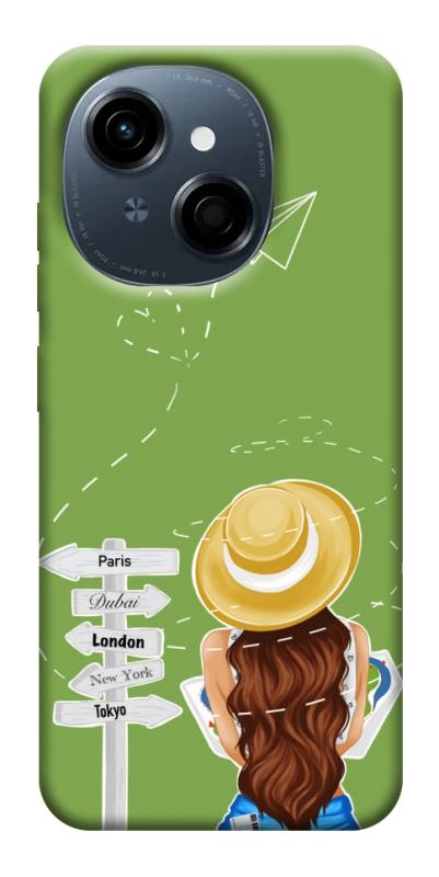 Чехол itsPrint Travel girl для TECNO Spark Go 1, lifestyle, купить оптом с доставкой