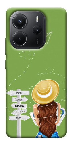 Чохол itsPrint Travel girl для Xiaomi Redmi Note 14 4G (Int. version)