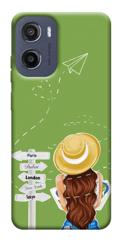 Чехол itsPrint Travel girl для Motorola Moto G05, lifestyle, купить оптом с доставкой