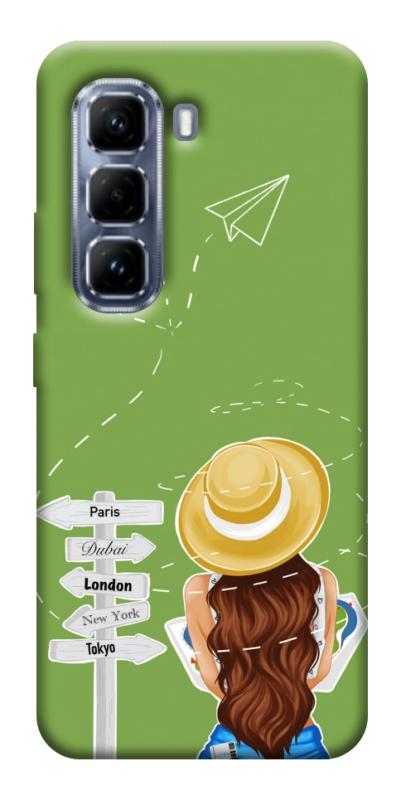 Чехол itsPrint Travel girl для Infinix Hot 50 Pro, lifestyle, купить оптом с доставкой