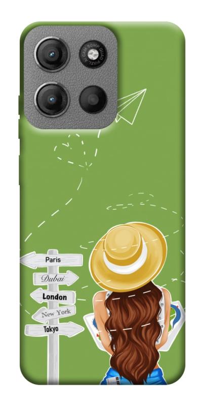 Чохол itsPrint Travel girl для Motorola Moto G15 4G, lifestyle, купити оптом з доставкою