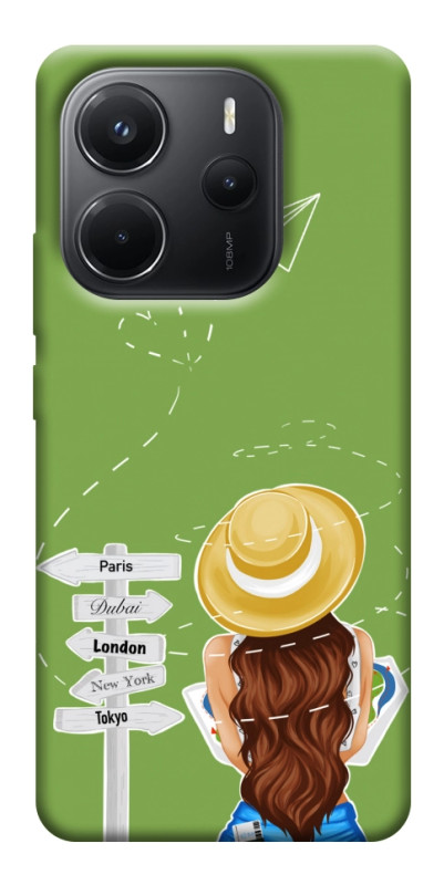 Чехол itsPrint Travel girl для Xiaomi Redmi Note 14 4G (Europe version), lifestyle, купить оптом с доставкой