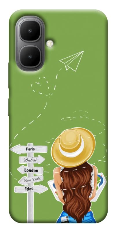 Чехол itsPrint Travel girl для Infinix Smart 10, lifestyle, купить оптом с доставкой