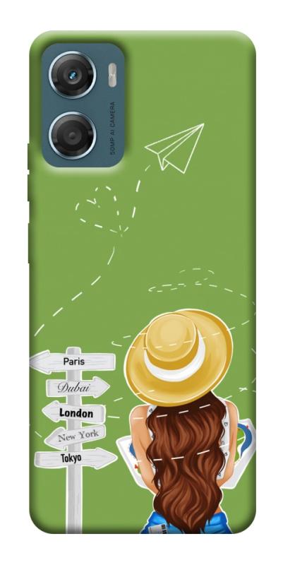 Чехол itsPrint Travel girl для Motorola Moto G06, lifestyle, купить оптом с доставкой