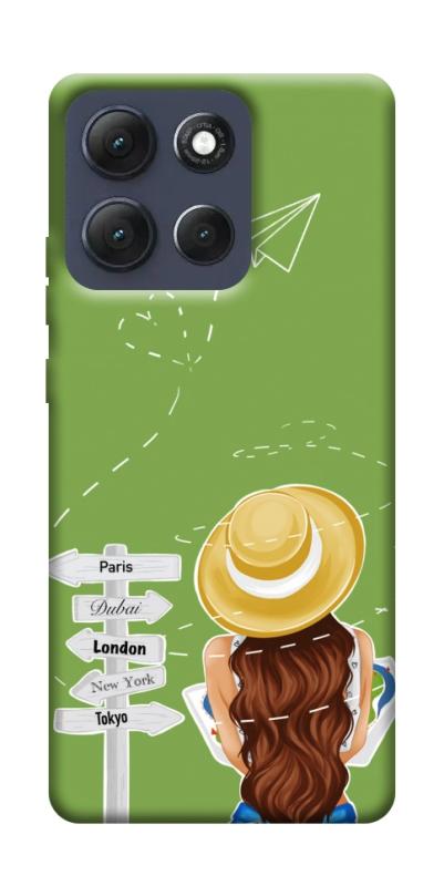Чехол itsPrint Travel girl для Motorola Moto G86 Power, lifestyle, купить оптом с доставкой