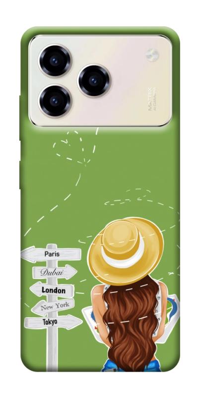 Чехол itsPrint Travel girl для ZTE Blade A76, lifestyle, купить оптом с доставкой