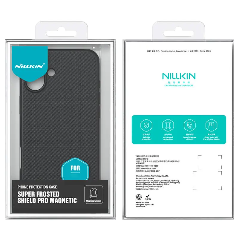 Чехол Nillkin Matte Magnetic Pro для Apple iPhone 17 (6.3"), Черный / Black 5, Пластик, купить оптом с доставкой