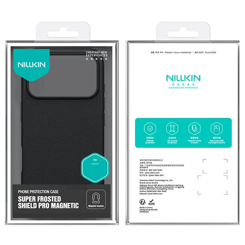 Чехол Nillkin Matte Magnetic Pro для Apple iPhone 17 Pro Max (6.9"), Черный / Black 5, Пластик, купить оптом с доставкой