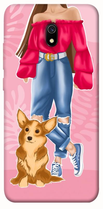 Чохол itsPrint Girl and corgi для Xiaomi Redmi 8a, тварини, купити оптом з доставкою